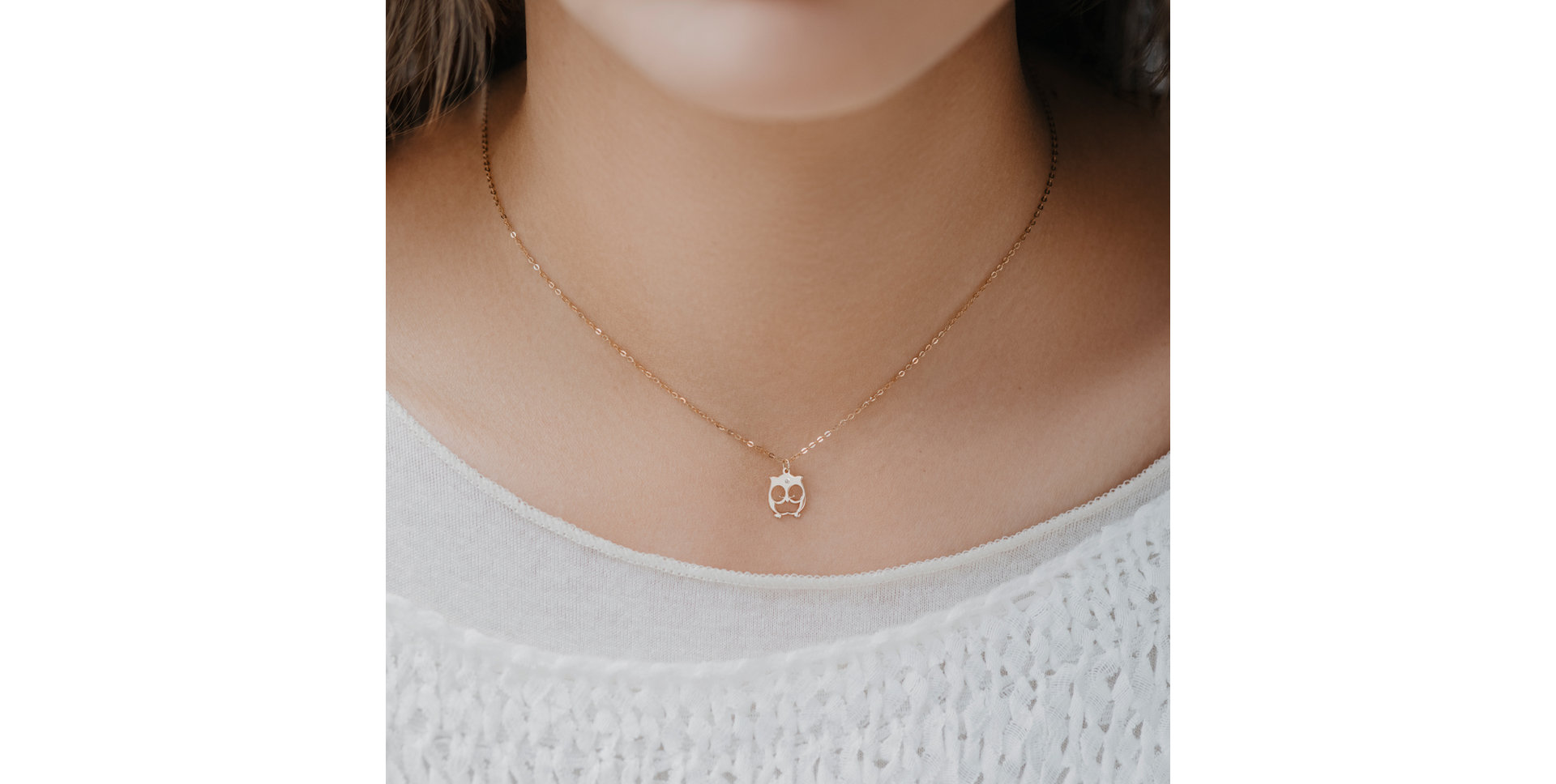 Diamond necklace Lovely Owl