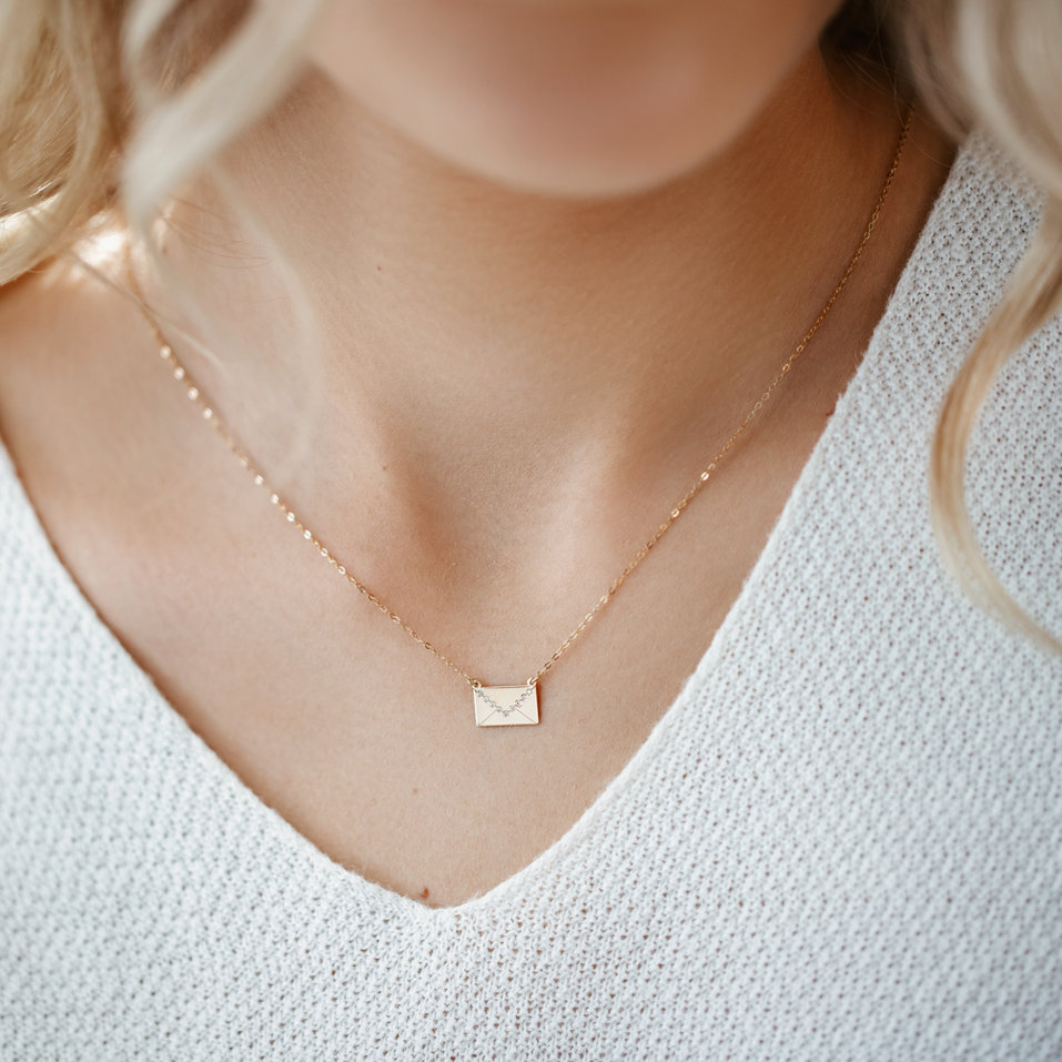 Diamond necklace Letter of Love