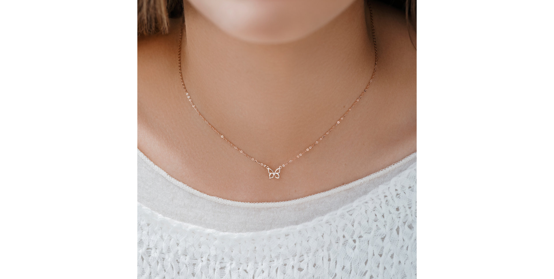 Diamond necklace Butterfly