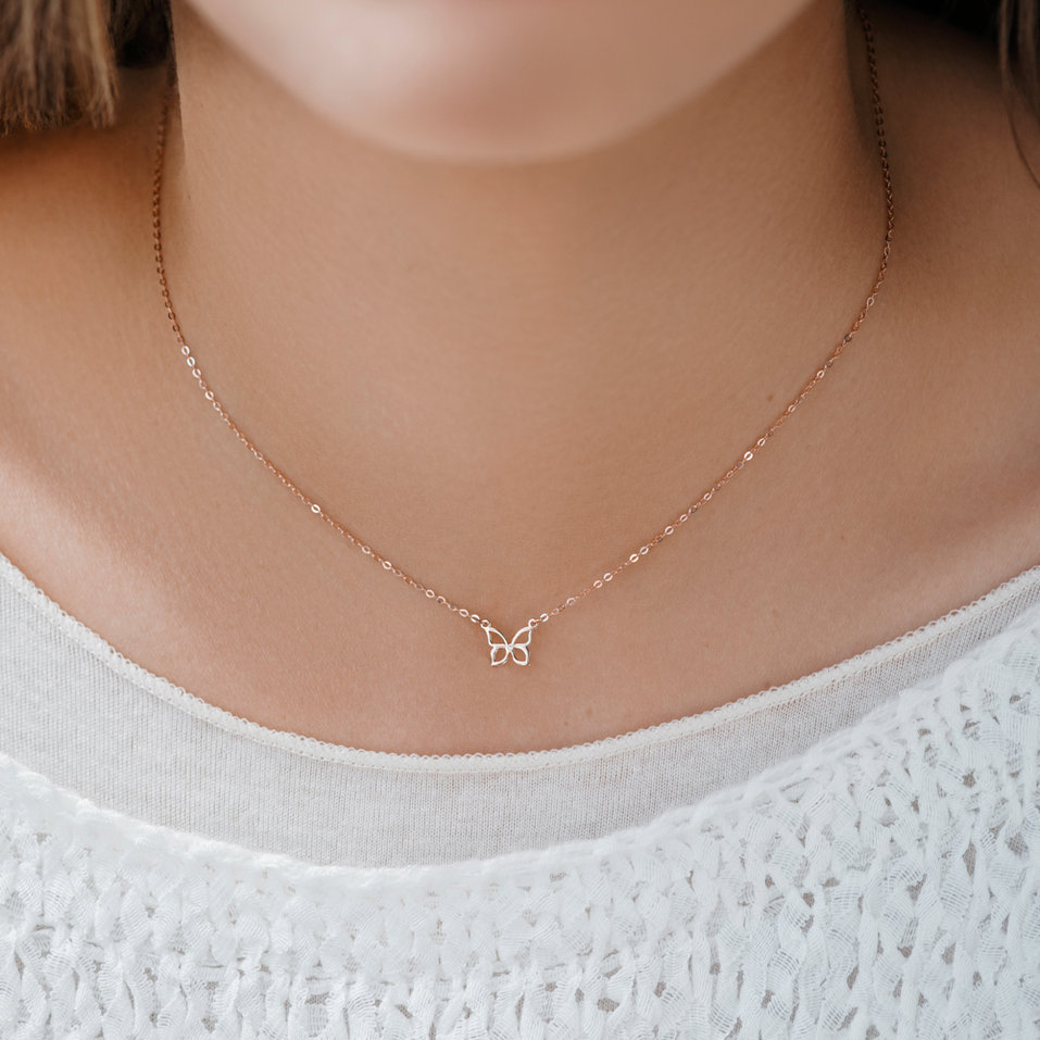 Diamond necklace Butterfly