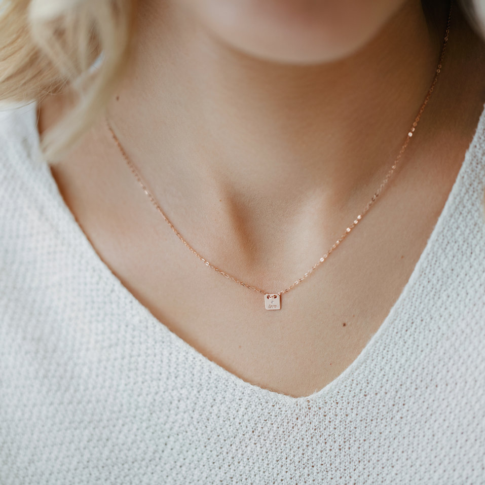 Diamond necklace Tell U, Love U