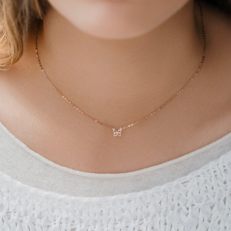 Diamond necklace Butterfly