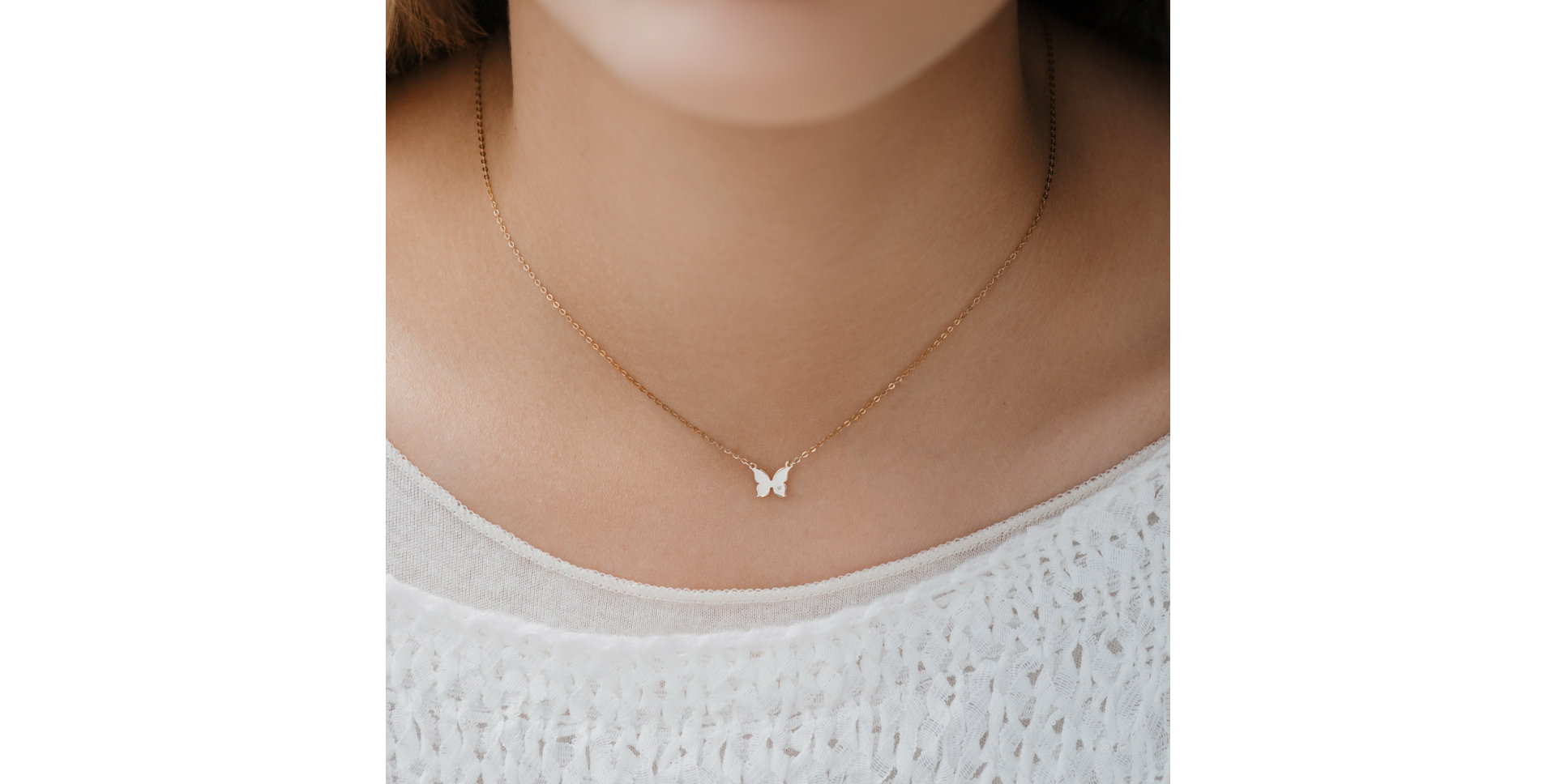 Diamond necklace Extra Butterfly