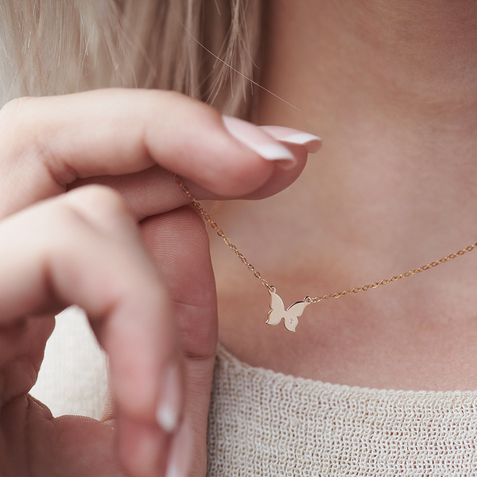 Diamond necklace Extra Butterfly