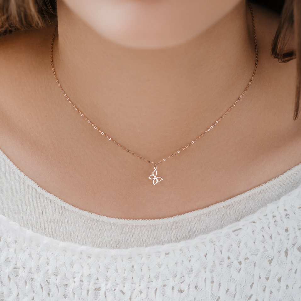 Diamond necklace Extraordinary Butterfly