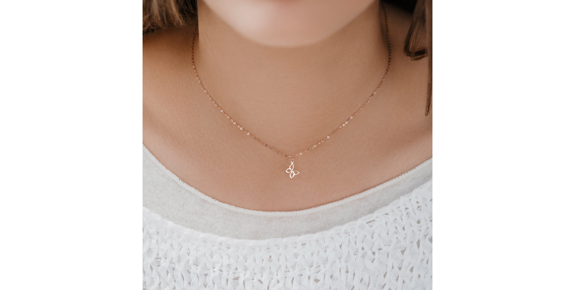 Diamond necklace Extraordinary Butterfly