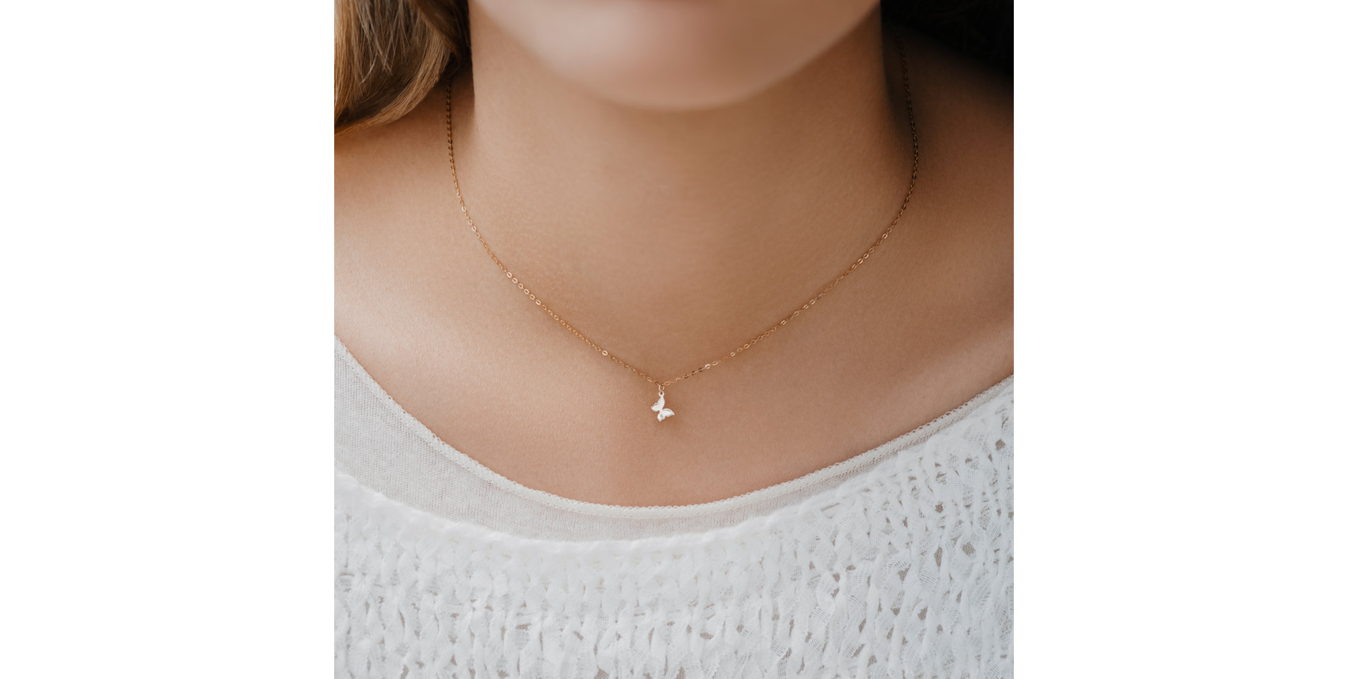 Diamond necklace Lovely Butterfly