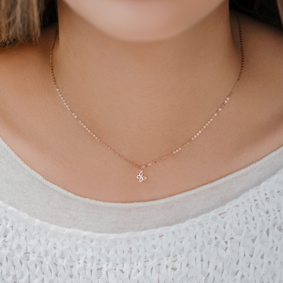 Diamond necklace Extraordinary Butterfly