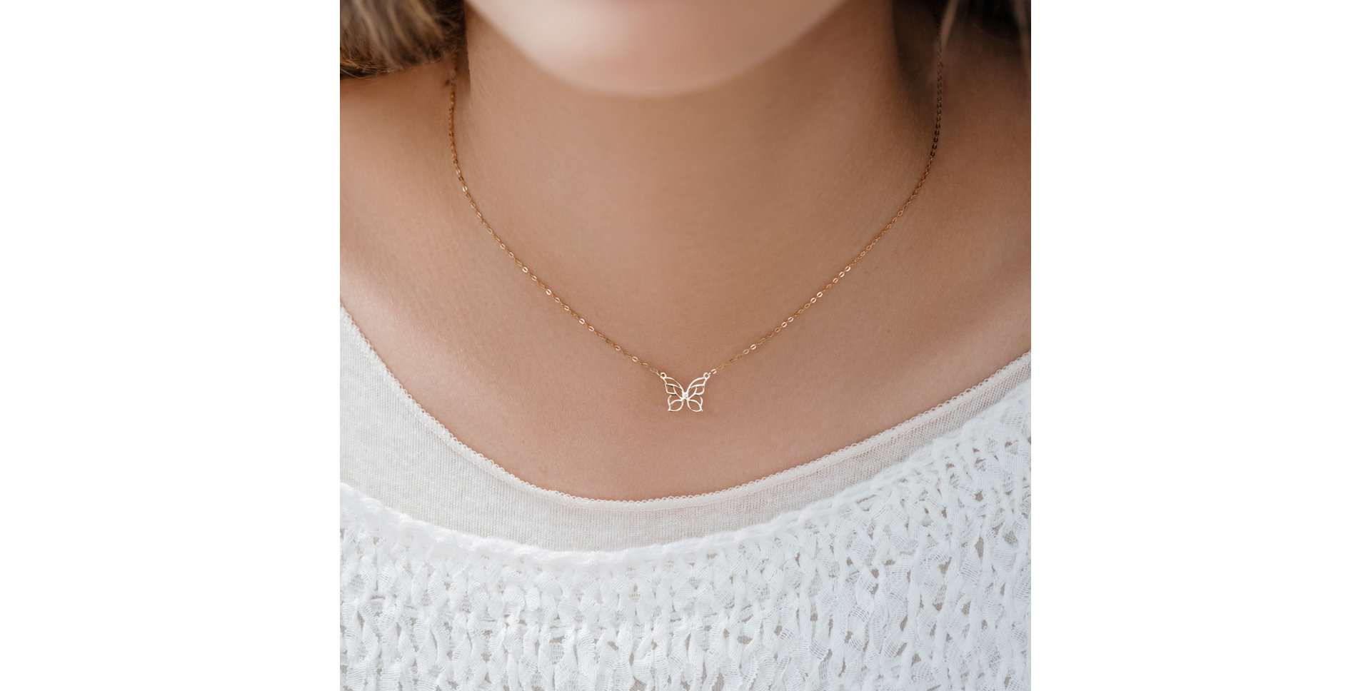 Diamond necklace Fantasy Butterfly