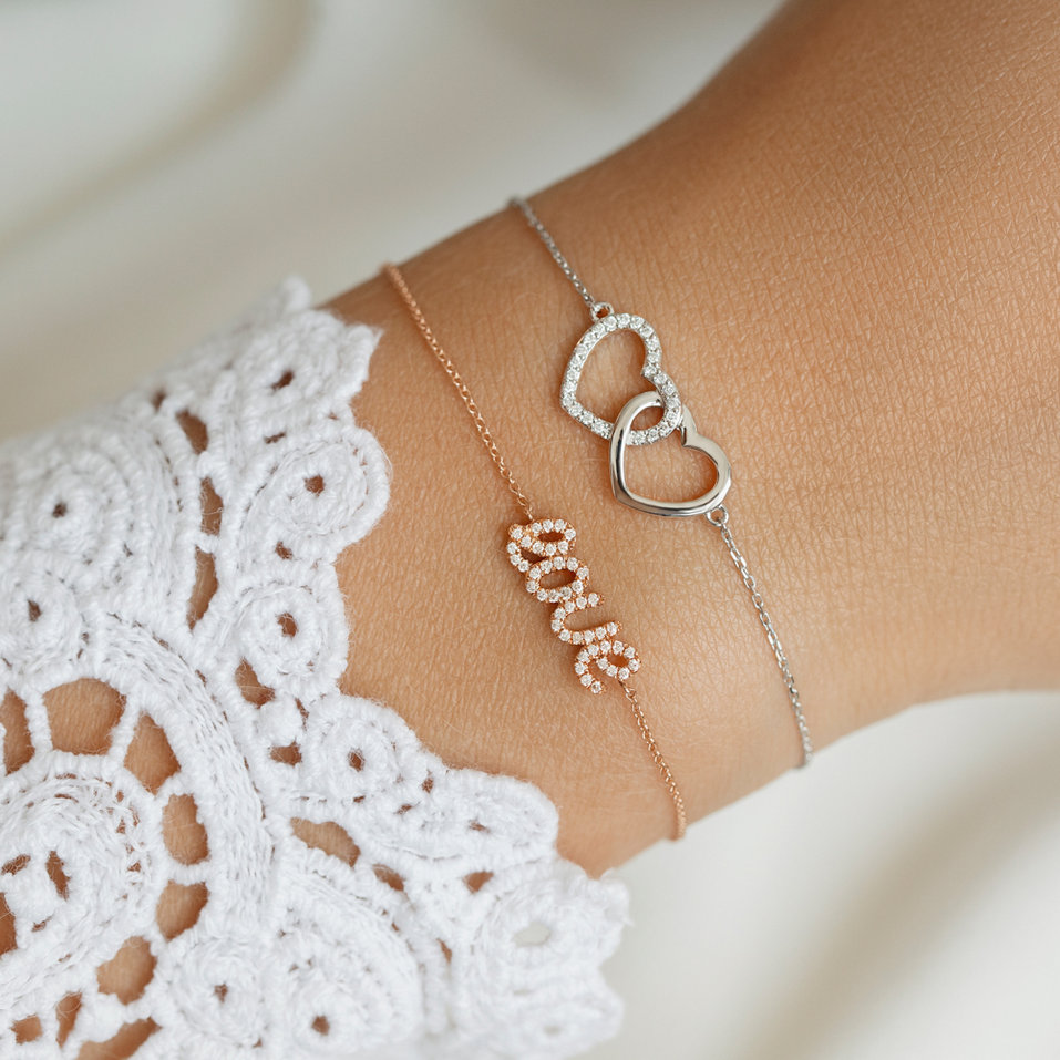 Diamond bracelet Hearts