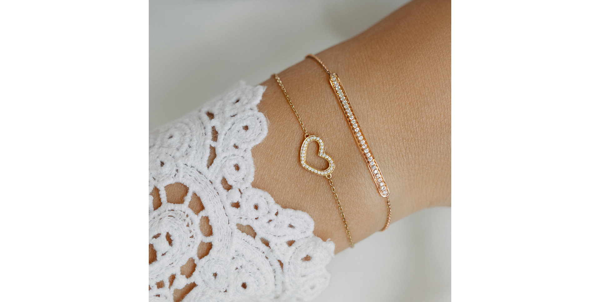 Bracelet with black diamonds Line