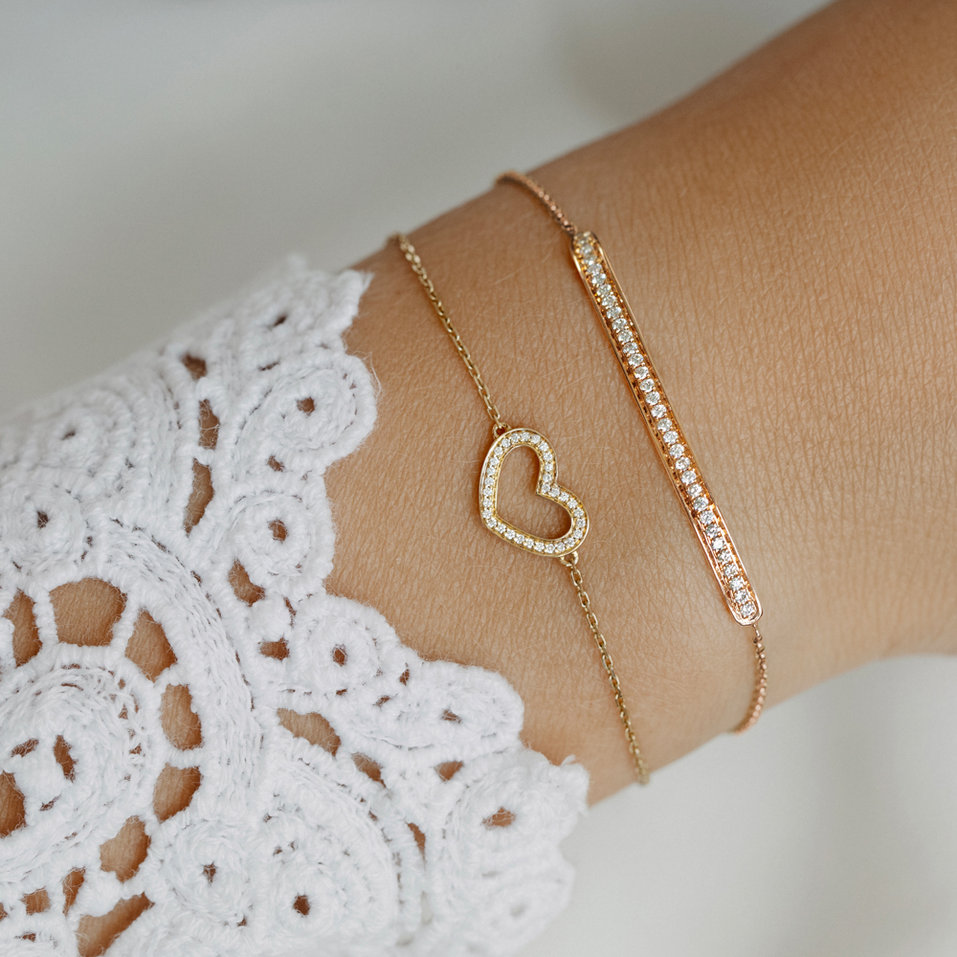 Bracelet with black diamonds Line