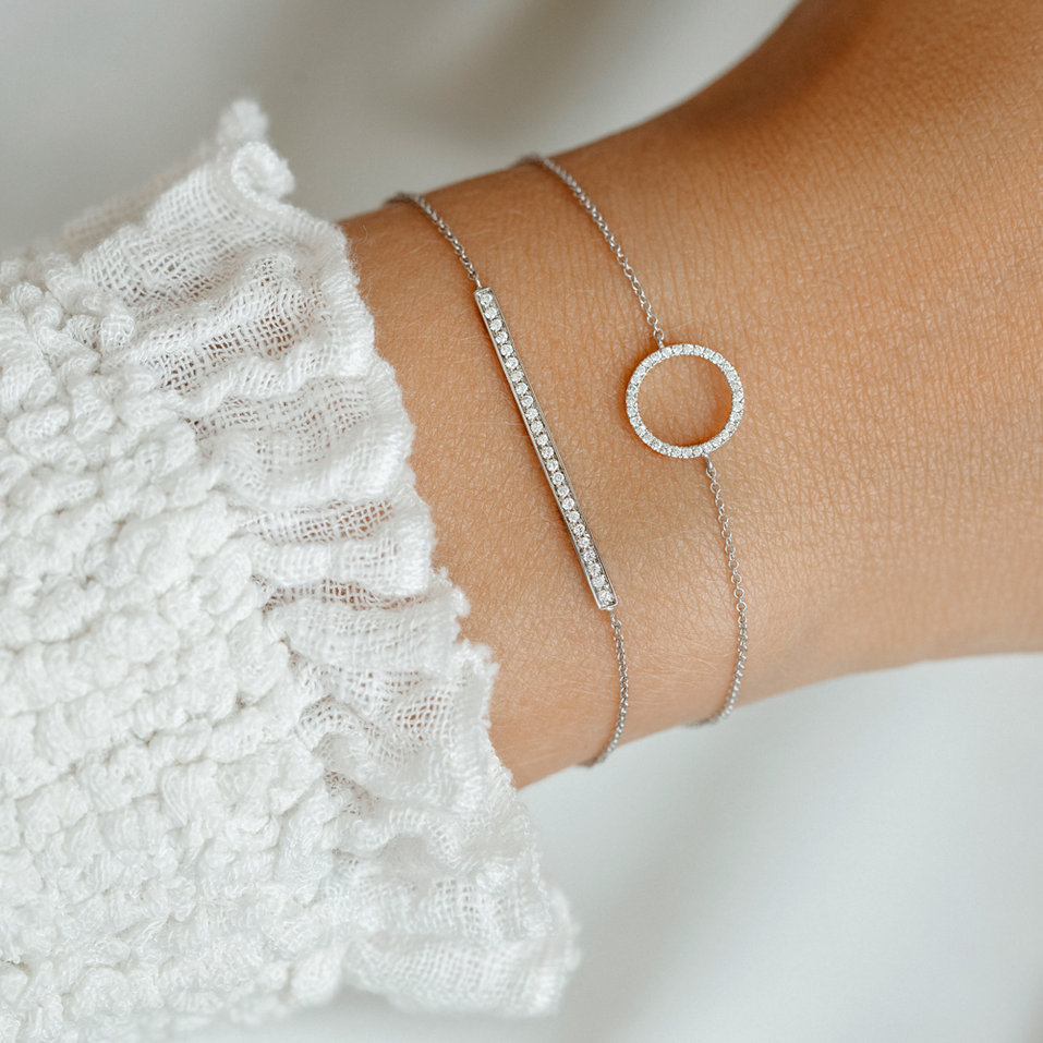 Bracelet with black diamonds Line