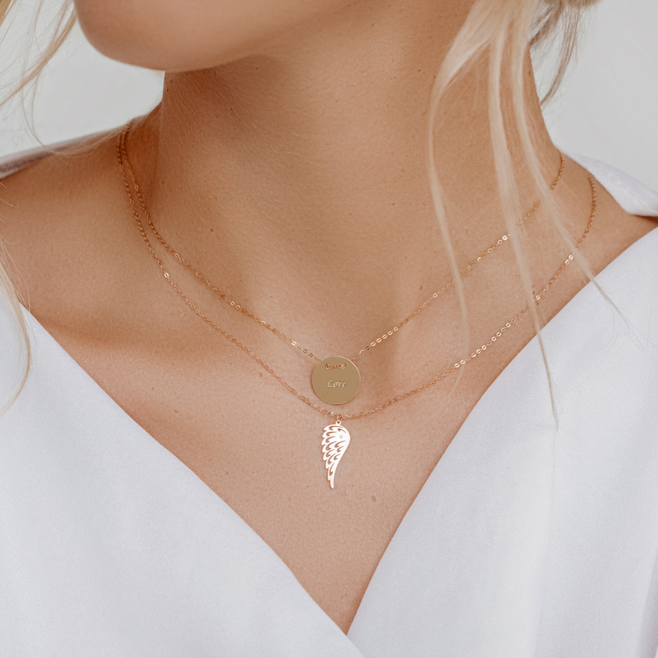 Diamond necklace Guardian Wing