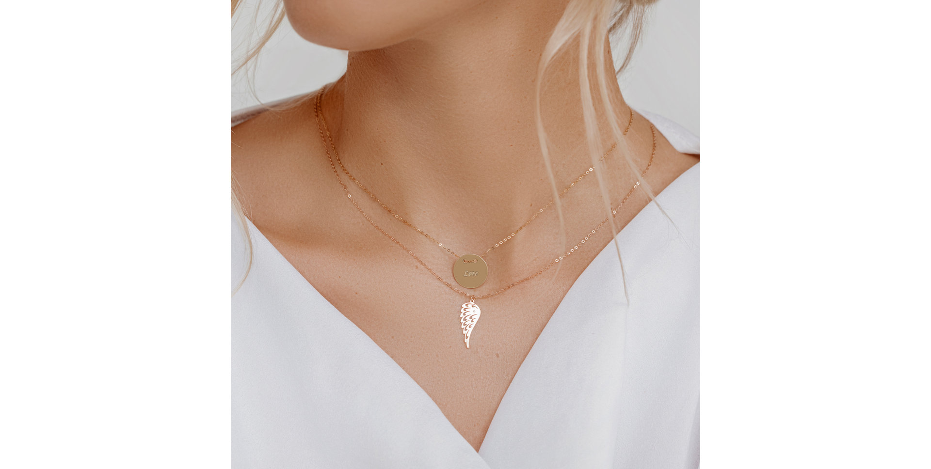 Diamond necklace Guardian Wing