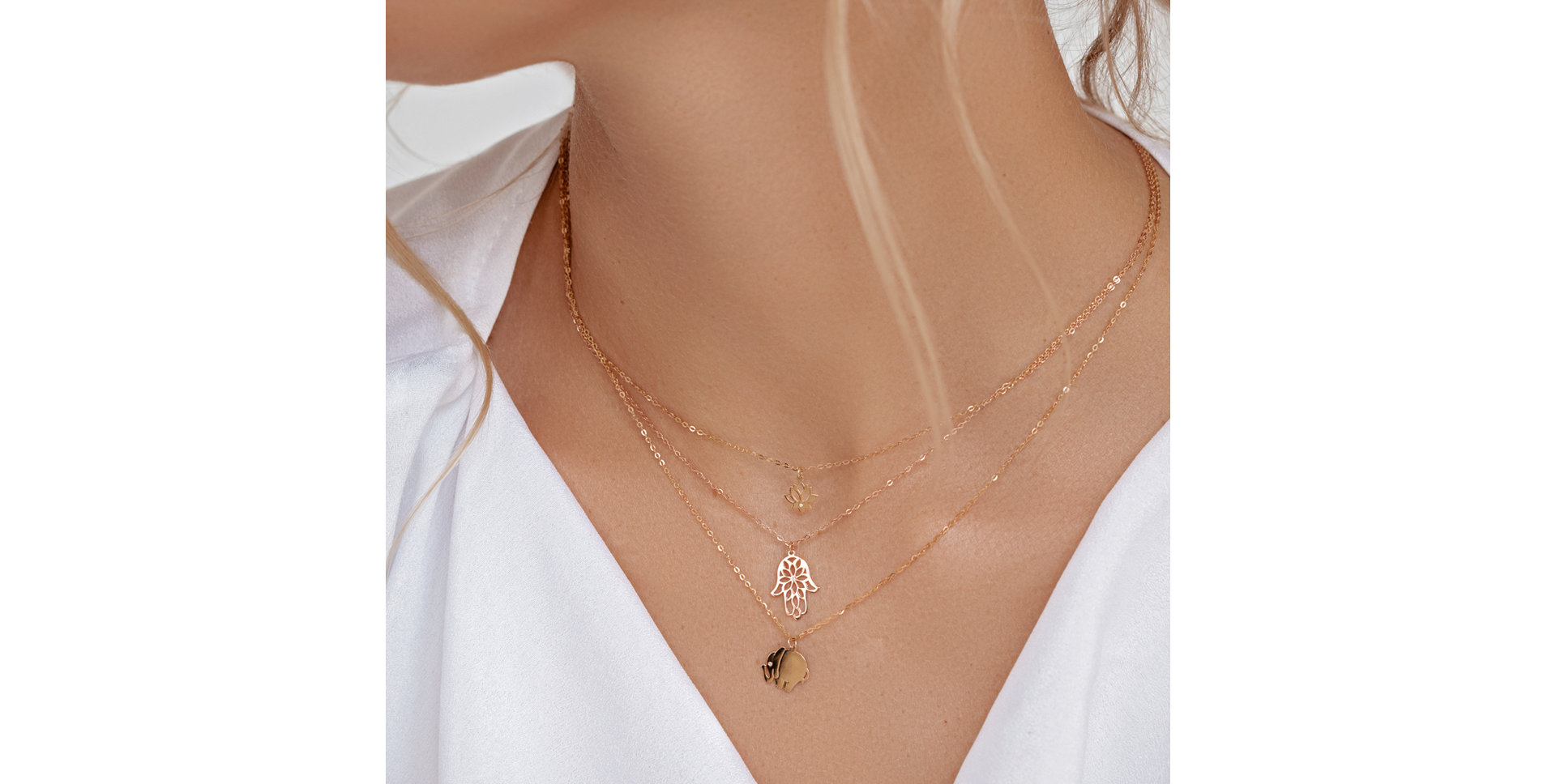 Diamond necklace Fatima Flower