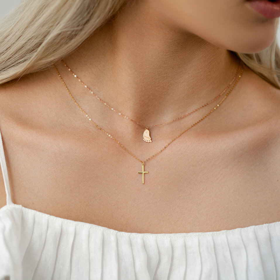Diamond necklace Little Cross