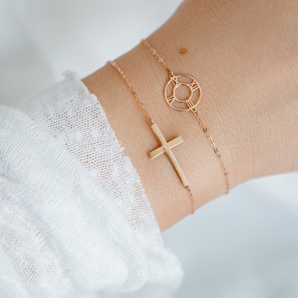 Diamond bracelet Cross