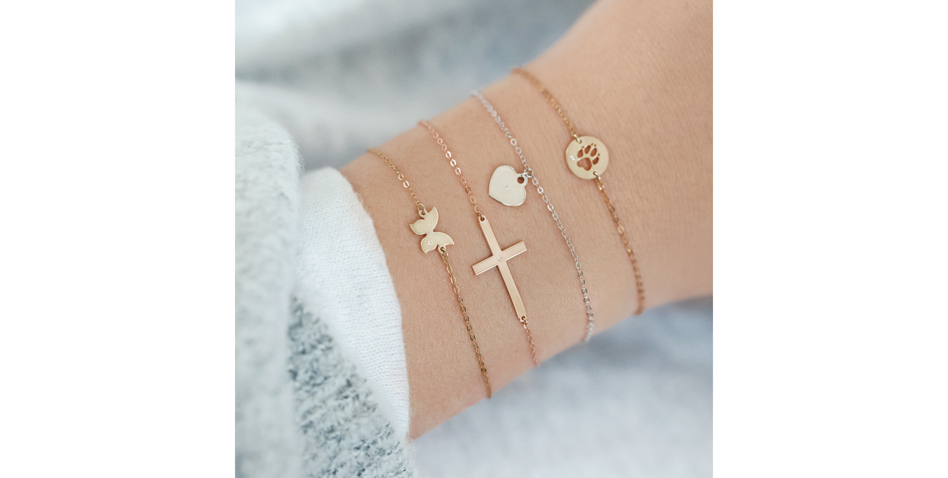 Diamond bracelet Cross