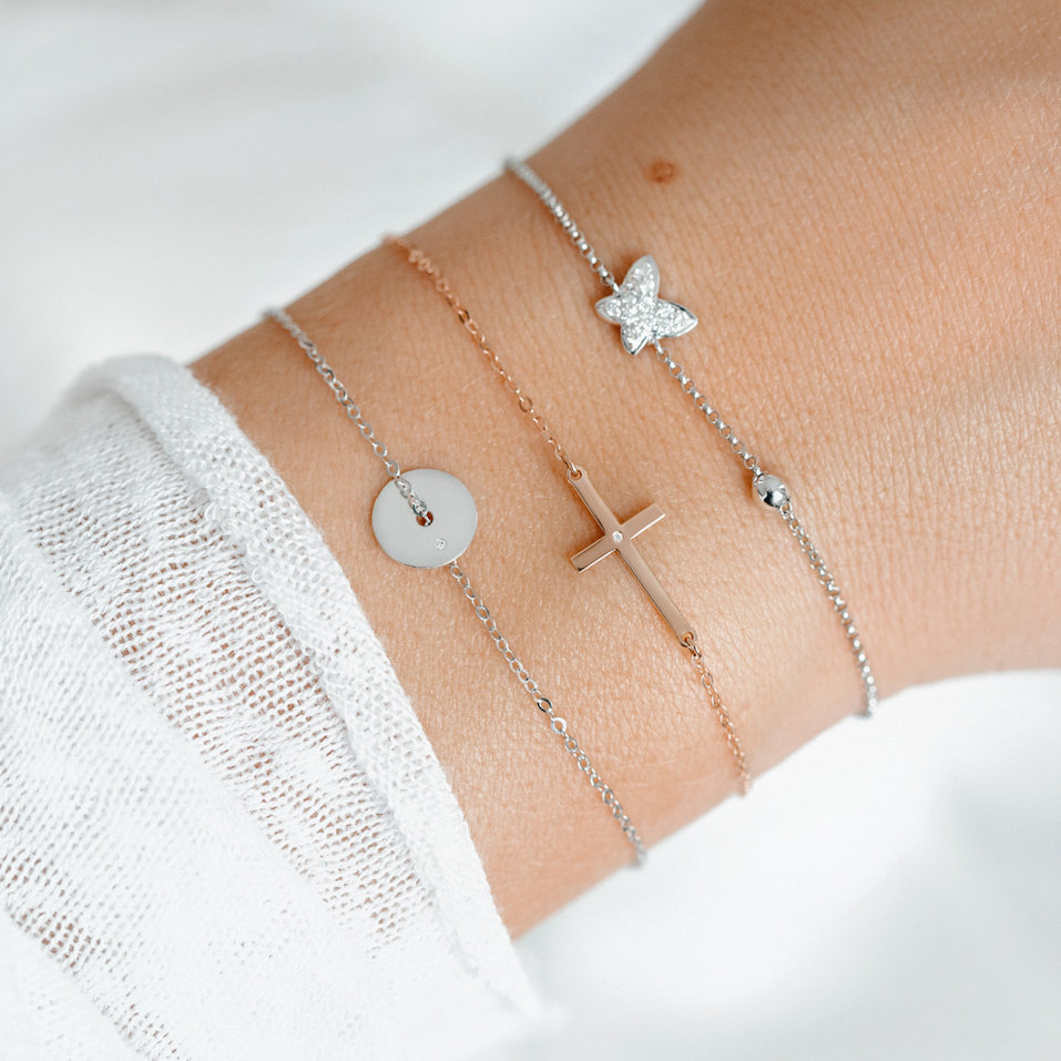 Diamond bracelet Little Cross