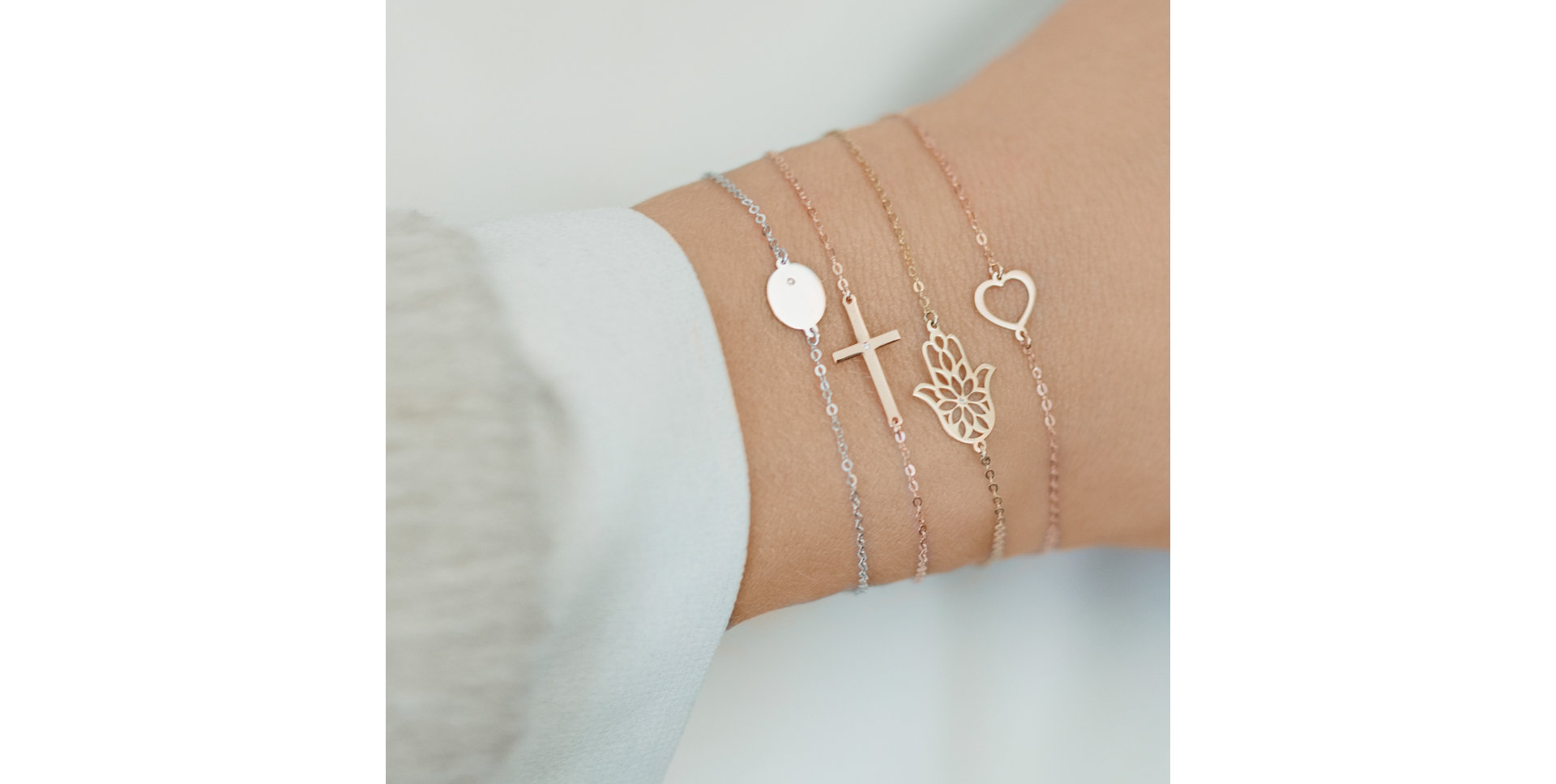 Diamond bracelet Little Cross