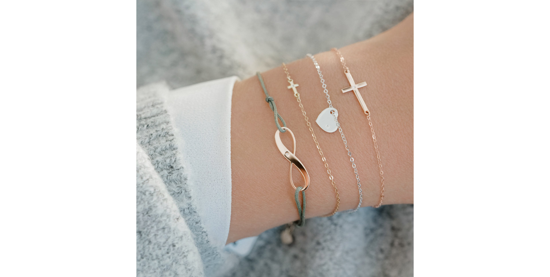 Diamond bracelet Little Cross