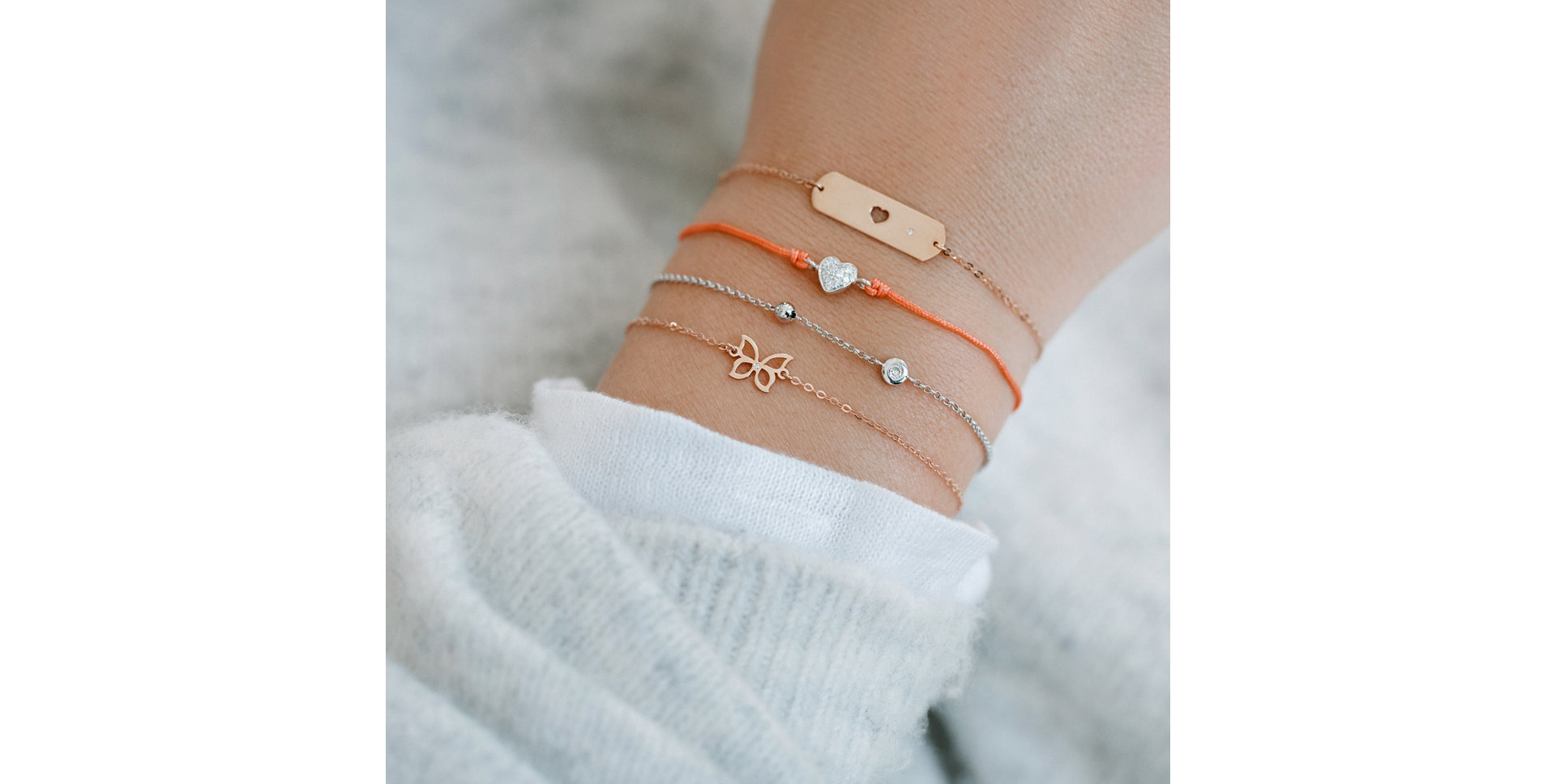 Diamond bracelet Gold Butterfly