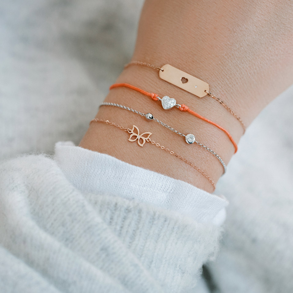 Diamond bracelet Gold Butterfly