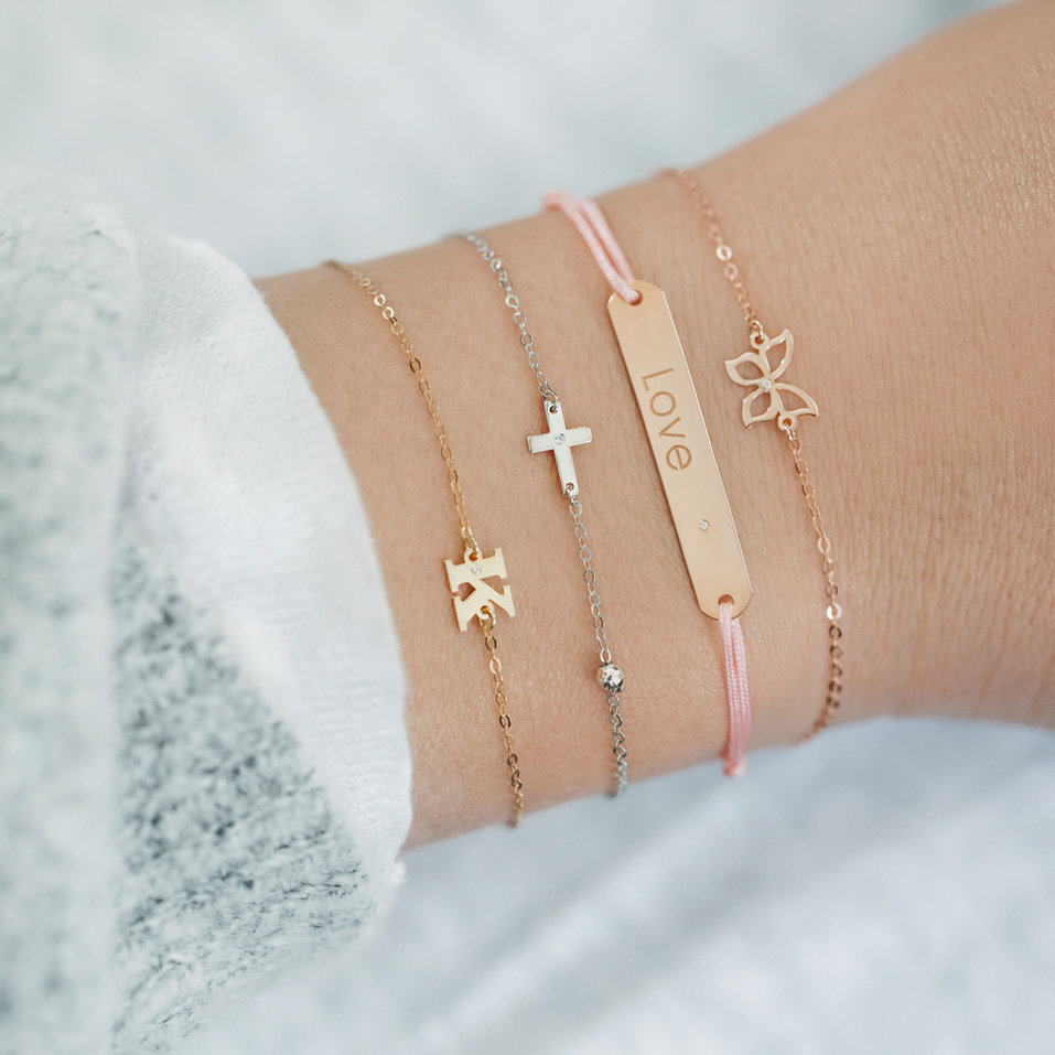 Diamond bracelet Gold Butterfly