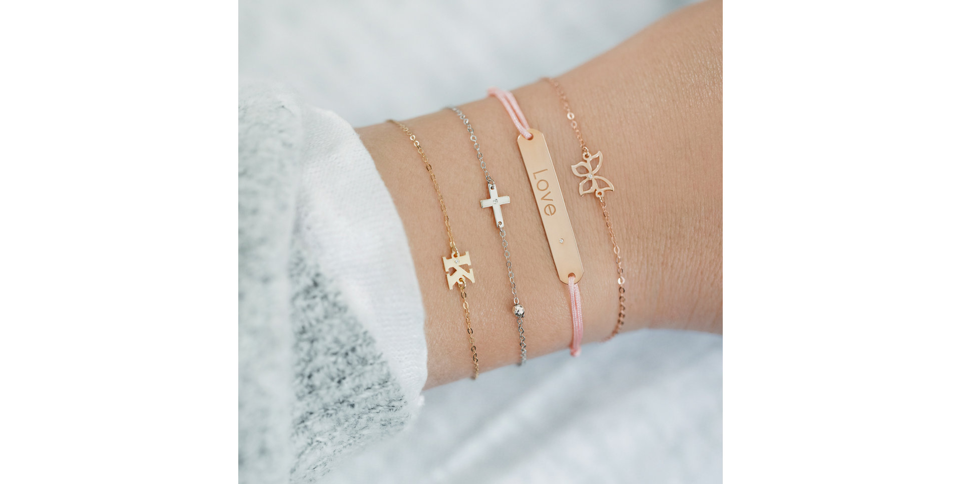 Diamond bracelet Gold Butterfly