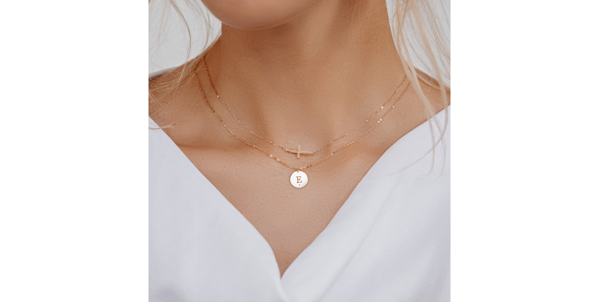 Diamond necklace Little Cross