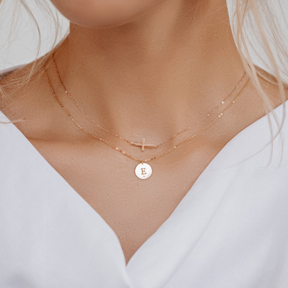 Diamond necklace Little Cross