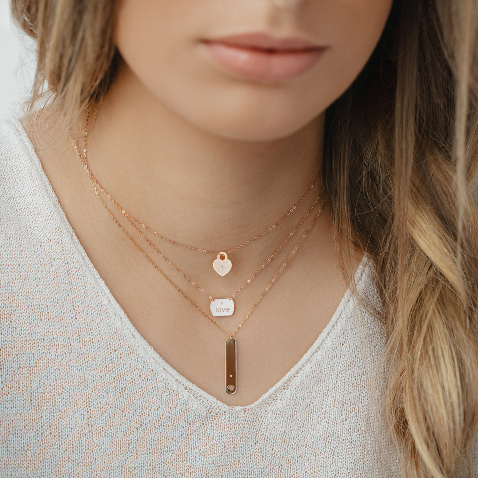 Diamond necklace Love Lock