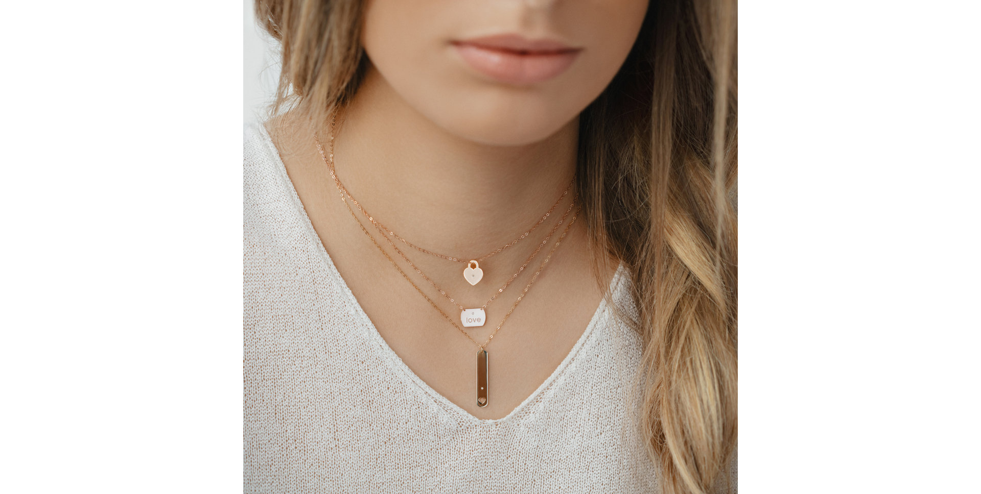 Diamond necklace Love Lock