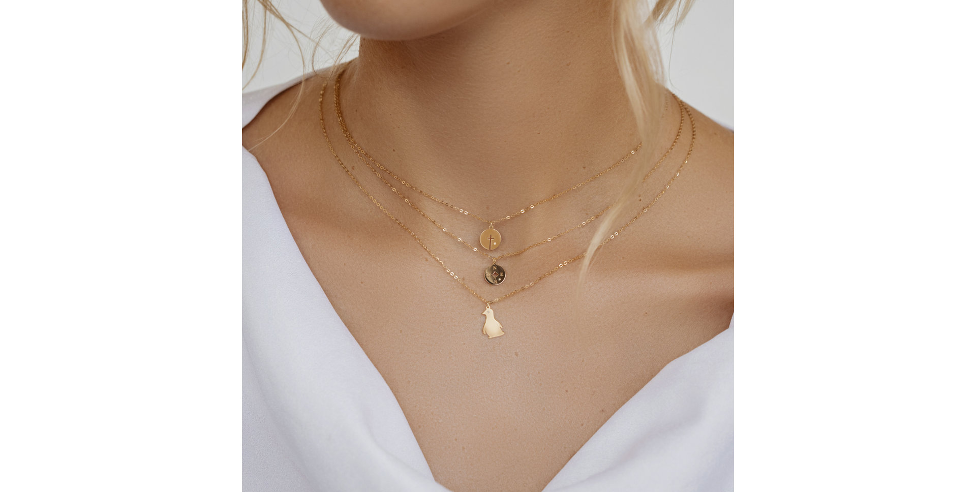 Diamond necklace Penguin