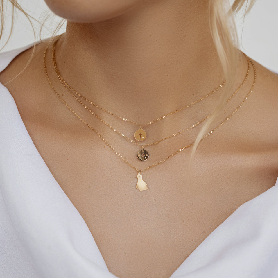Diamond necklace Penguin