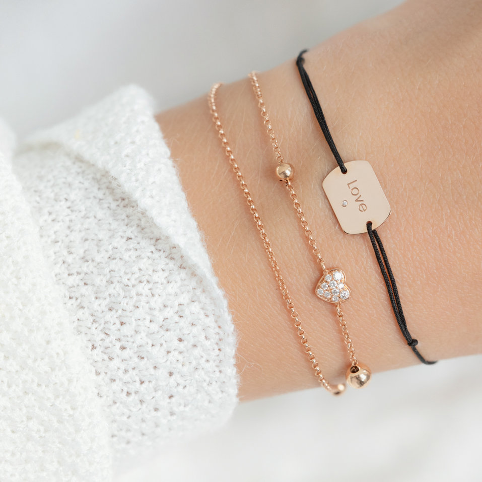 Diamond bracelet Love Stamp