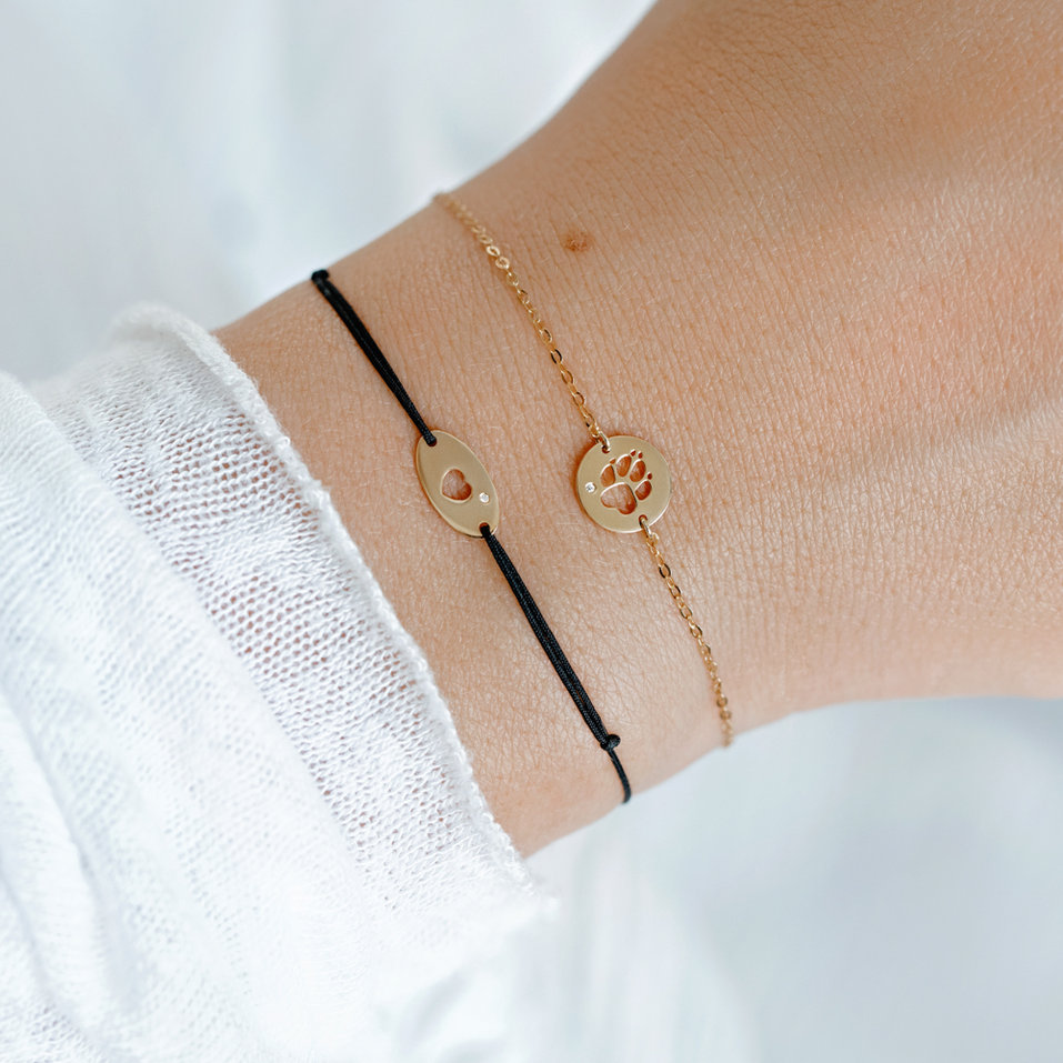 Diamond bracelet Gold Heart