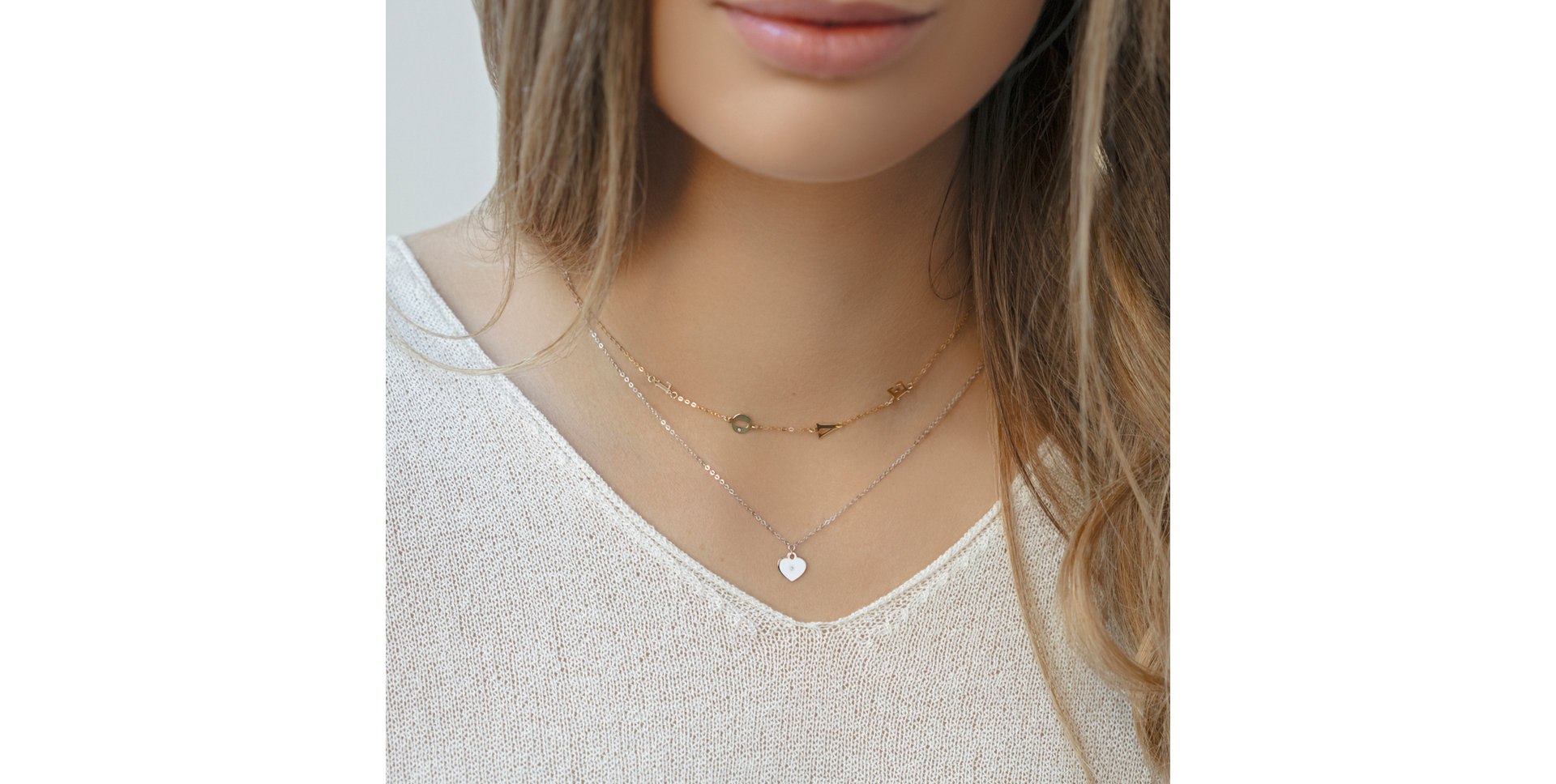 Diamond necklace Love Letters