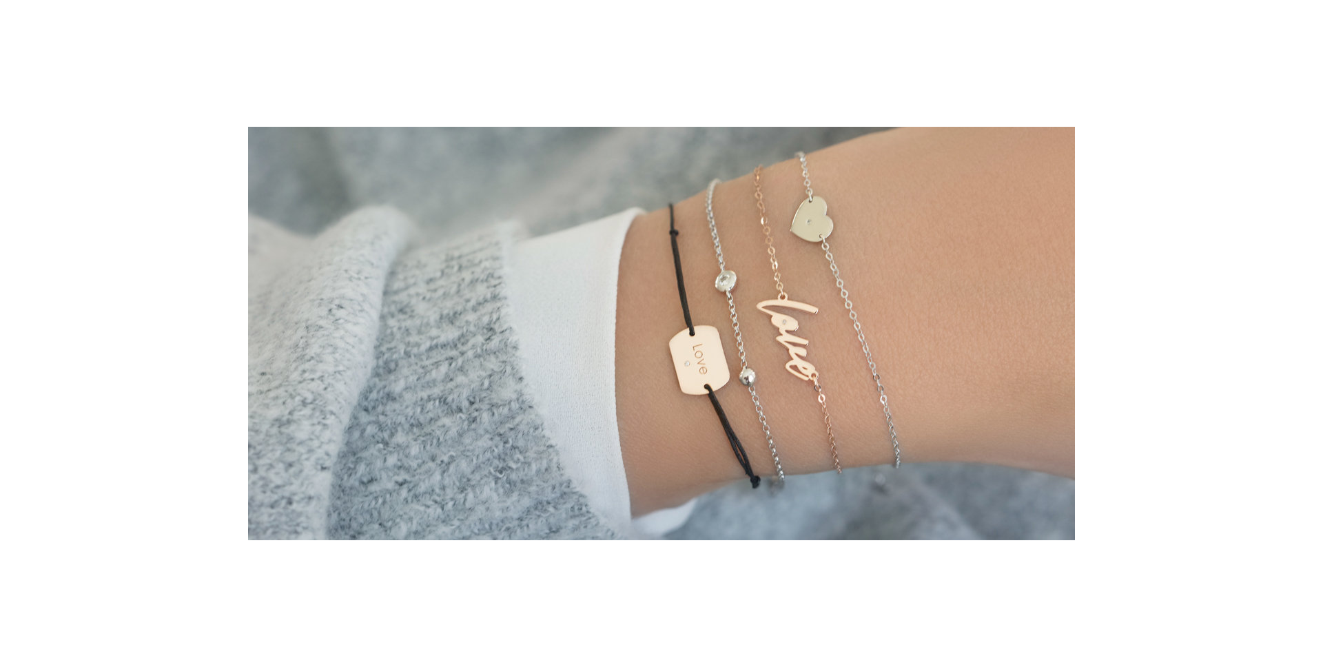 Diamond bracelet Love Stamp