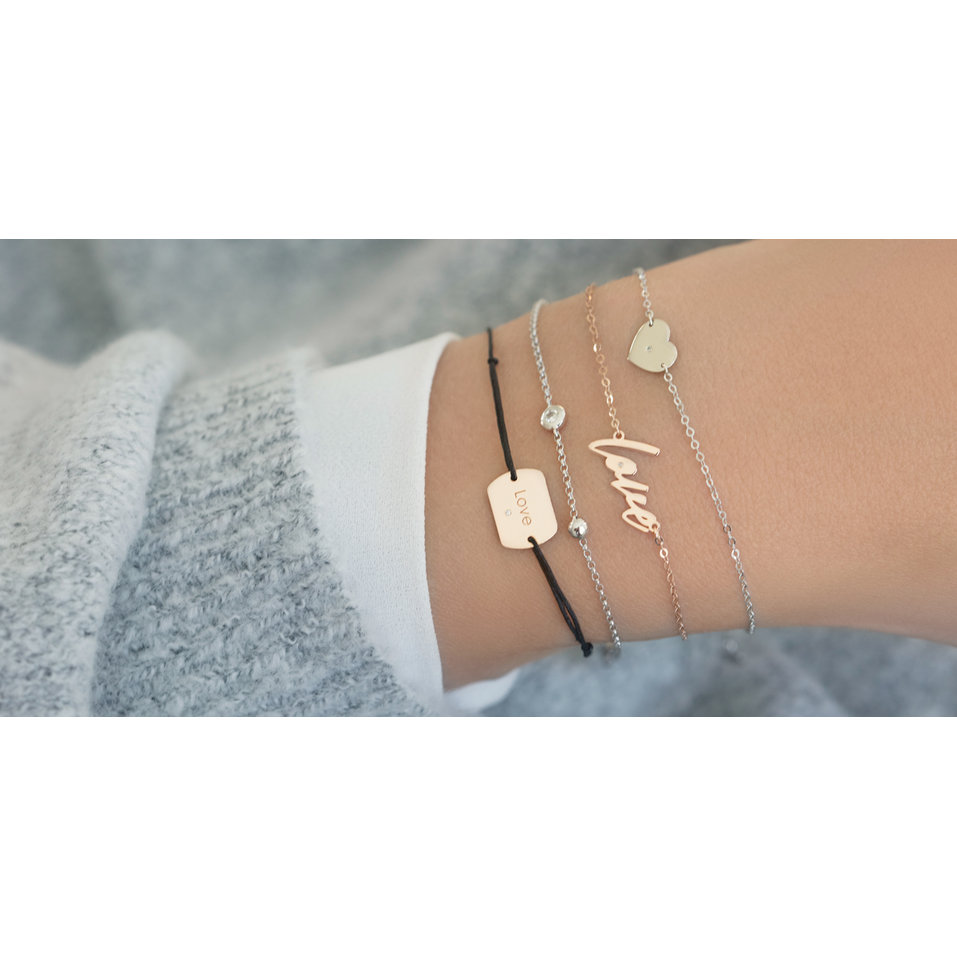 Diamond bracelet Love Stamp