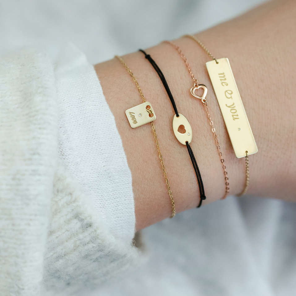 Diamond bracelet Gold Heart