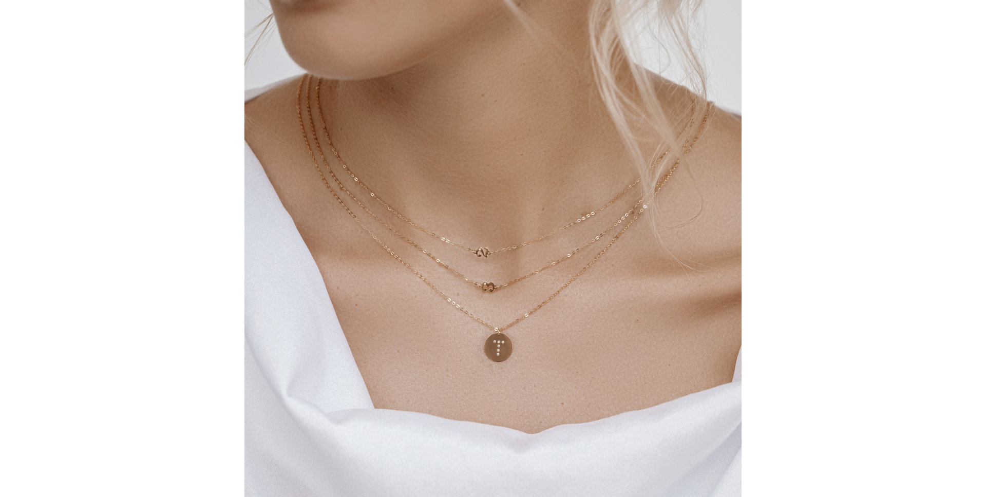 Diamond necklace Lucky Three