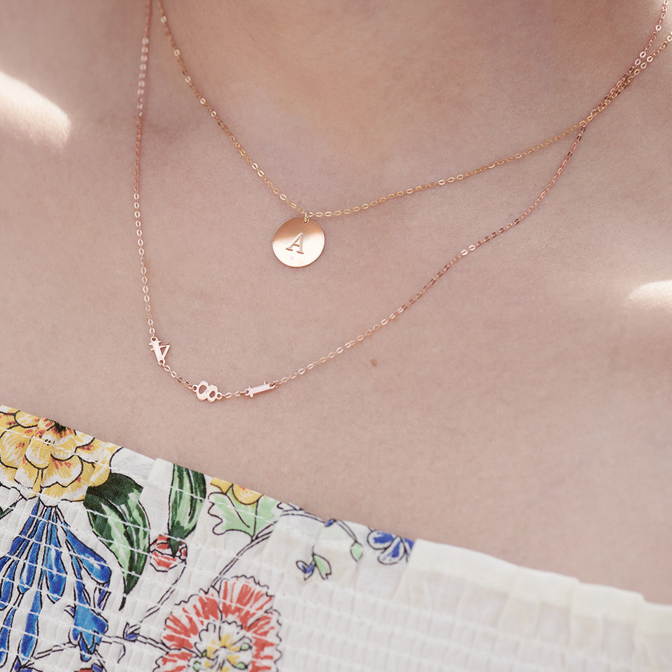 Diamond necklace Big Coins S