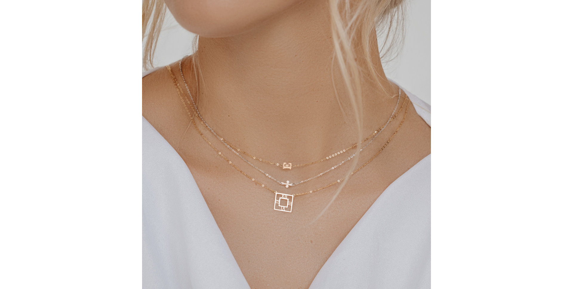 Diamond necklace Big Line L