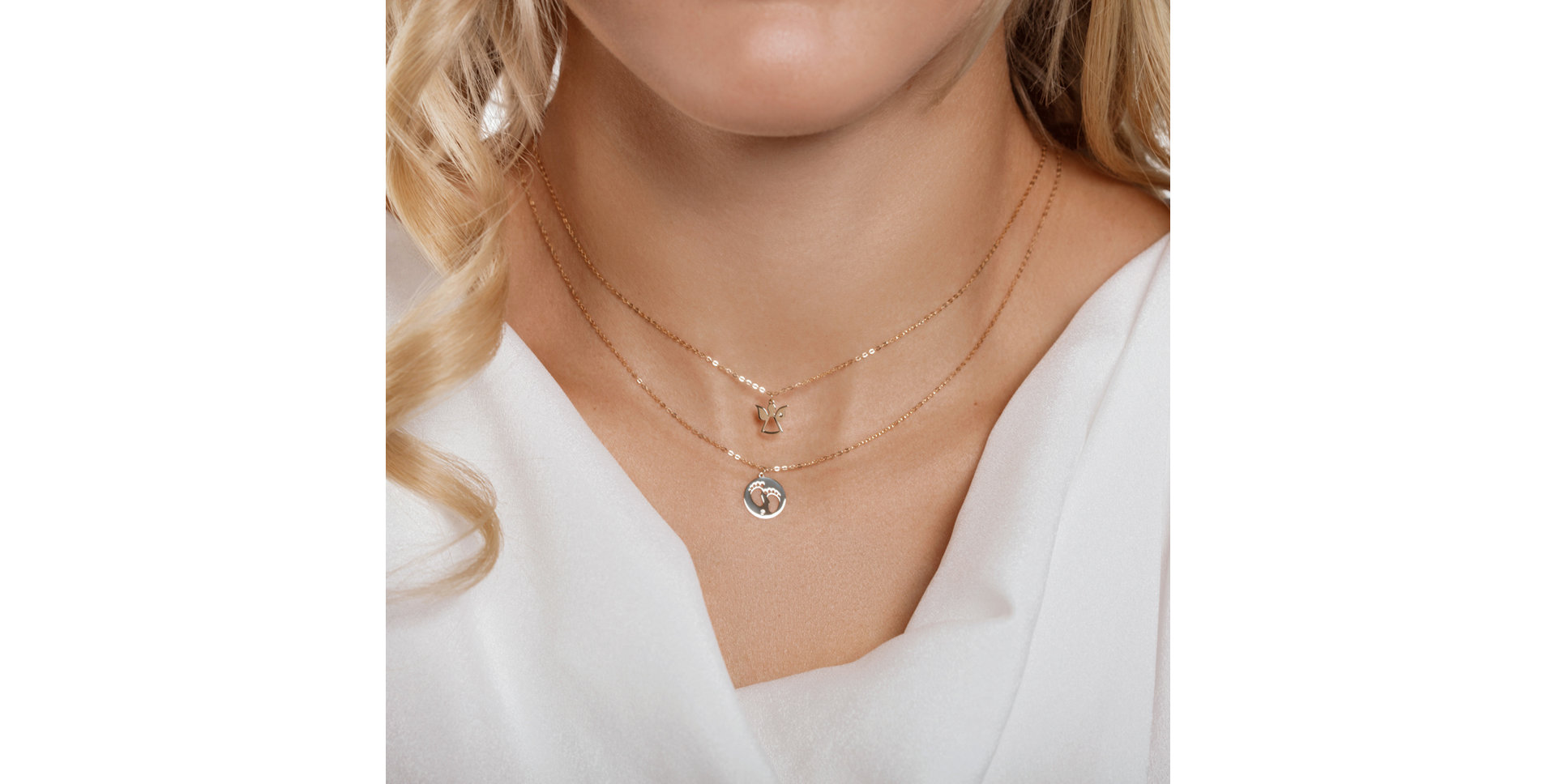 Diamond necklace Happy Feet