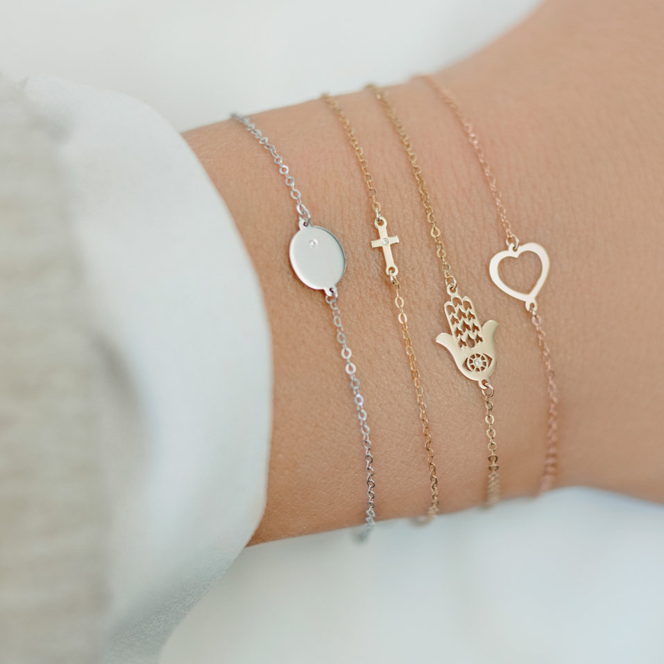 Diamond bracelet Tiny Cross