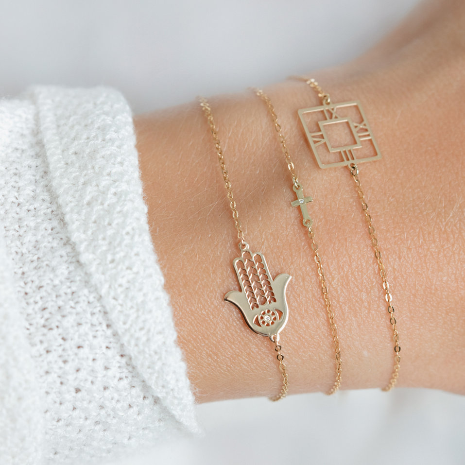 Diamond bracelet Tiny Cross