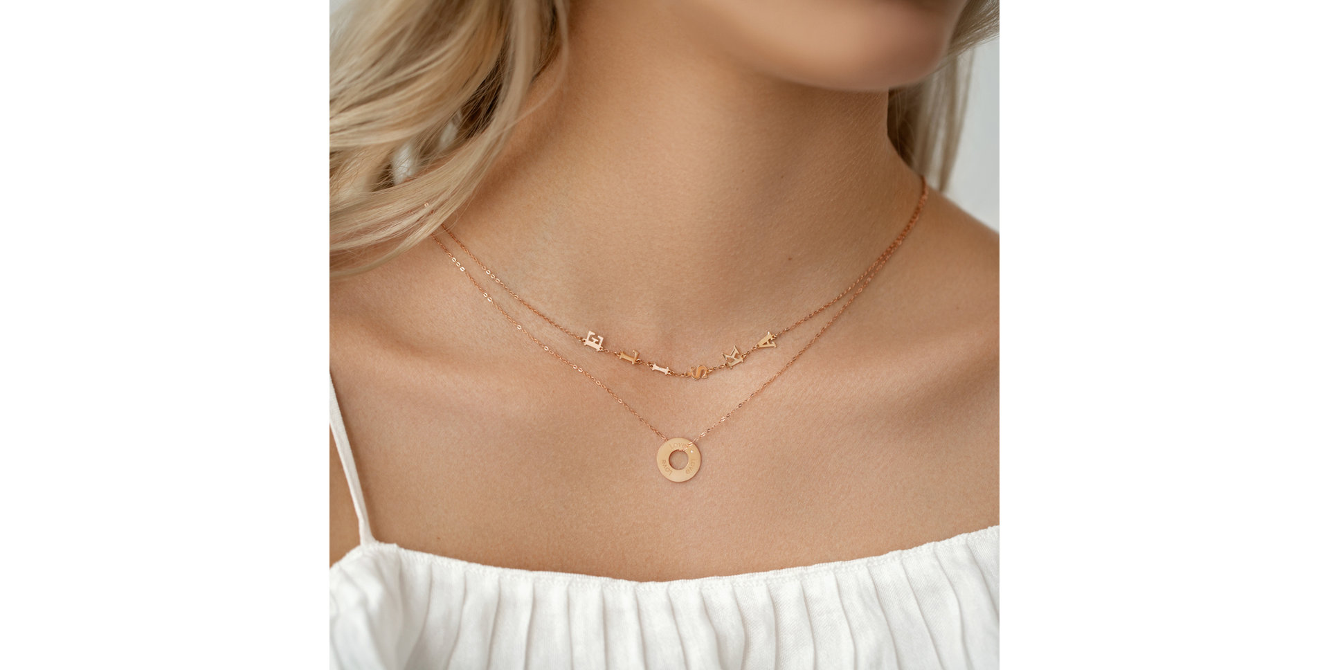 Diamond necklace Big Letters