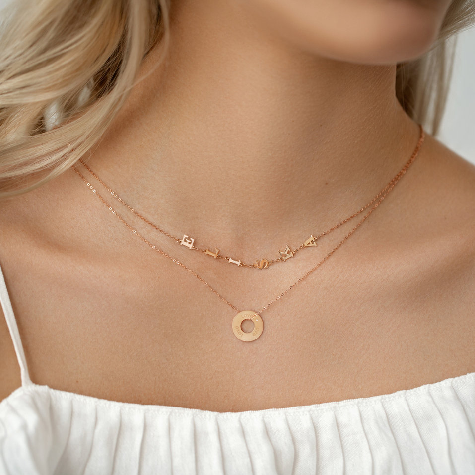 Diamond necklace Big Letters